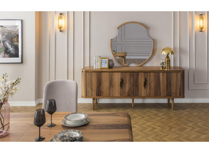 Sideboard Spiegel Wohnzimmer Designer Luxus Kommoden Modern Braun Neu