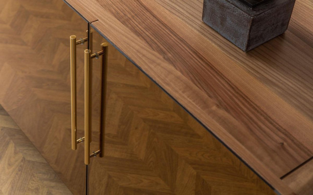 Sideboard mit 2x Spiegel Anrichte Luxus Garnitur Kommode Holz Kommoden Modern