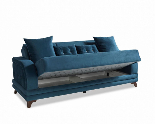 Sofagarnitur 3+2+1+1 Holz Wohnzimmer Luxus Sofa Modern Stoff Komplett Neu Modern