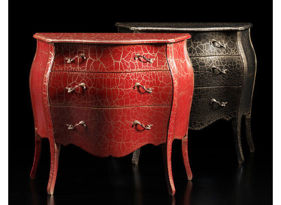 Italienische Möbel Rot Kommode mit Schubladen Anrichte Kommoden Holz Neu