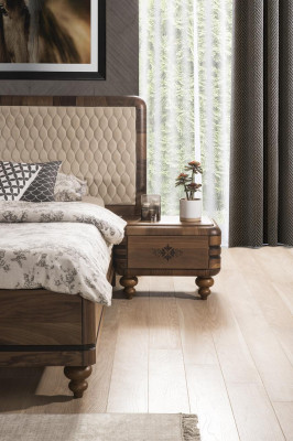 Schlafzimmer Möbel Luxus Designer Bett 2x Nachttischer Doppelbett 3tlg