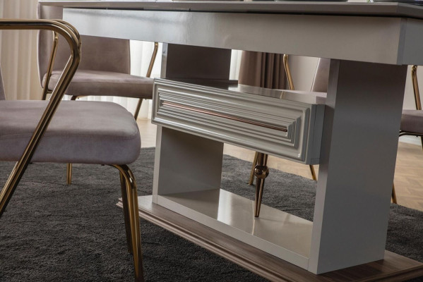 Esszimmertisch Esstisch Tische Modern Esszimmer Designer Neu Beige