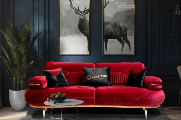 Moderne Wohnzimmermöbel Set Polster Sofa Sessel Modern 3-tlg