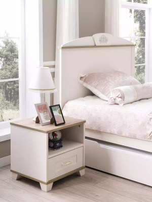 Kindernachttisch Design Nachttisch Nachtkonsole Kinderzimmer Holz Weiß