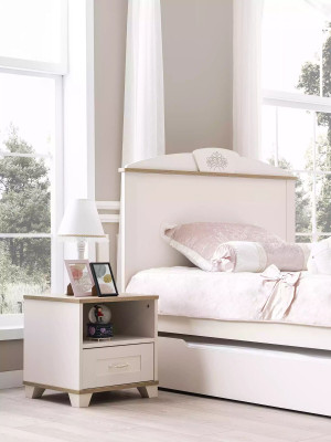 Kindernachttisch Design Nachttisch Nachtkonsole Kinderzimmer Holz Weiß