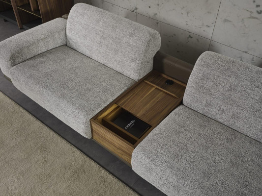 Garnitur Viersitzer Sofagarnitur Sessel Stoff Stoffsofa Modern Sofa