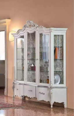 Luxus Holz Vitrine Anrichte Design Schränke Weiß Italienische Möbel