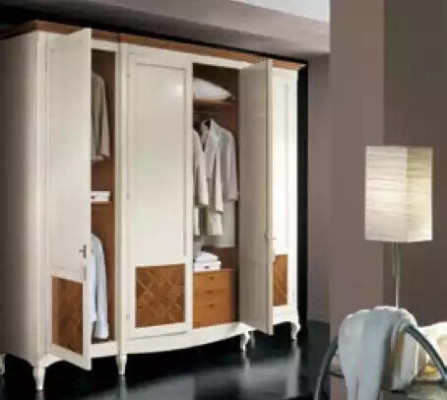 Schlafzimmer Luxus Kleiderschrank Weiß Schrank Holz Moderne Möbel Neu