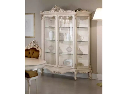 Vitrinen Glas Schrank Vitrine Wohnzimmer Holz Anrichte Luxus Möbel Neu