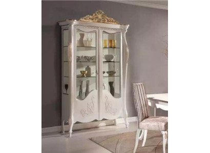 Vitrinen Glas Schrank Vitrine Wohnzimmer Holz Anrichte Italienische Möbel
