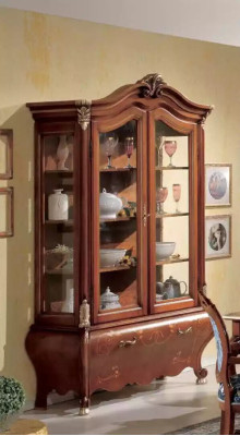 Luxus Holz Vitrine Anrichte Design Schränke Braun Italienische Möbel Neu