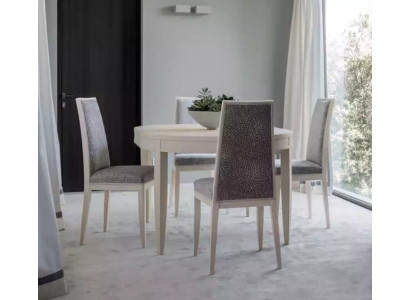 Esstisch Garnitur Gruppe Esszimmer Tisch Set 4x Stühle Holz 5tlg Beige