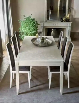 Modern Esszimmer Set Tisch Klassische Stuhlgruppe 4x Stühle 5tlg. Set Sitzgruppe
