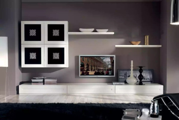 Moderne Wohnwand Set Sideboard Wohnzimmer Wandschrank Einrichtung