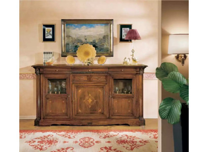 Sideboard Wohnzimmer Kommode mit Schubladen Holz Schrank Braun Neu