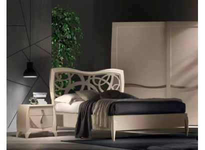 Bett 2x Nachttische 3tlg. Schlafzimmer Design Luxus Schlafzimmer Möbel