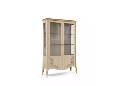 Vitrine Holz Luxus Klassische Anrichte Design Möbel Italienische Beige