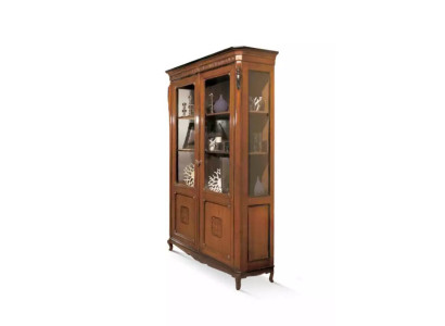 Luxus Schrank Holz Möbel Vitrine Regal Design Klassische Glasschrank