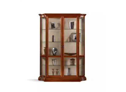 Vitrinen Glas Schrank Vitrine Wohnzimmer Holz Anrichte Luxus Möbel Neu