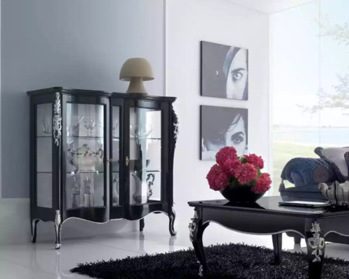 Schränke Holz Vitrinen Glas Schrank Vitrine Wohnzimmer Möbel Anrichte