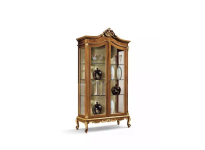 Glasschrank Vitrine Möbel Holzschrank Vitrinen Luxus Schrank Holz Neu
