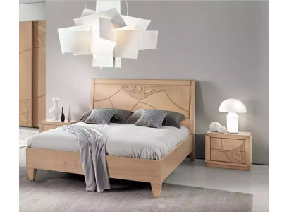 Design Schlafzimmer 3tlg. Bett 2x Nachttische Modern Luxus Betten Set
