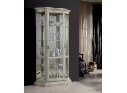 Wohnzimmer Möbel Holz Vitrinen Glas Schrank Echtholz Anrichte Vitrine