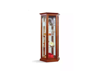 Vitrine Schränke Vitrinen Holz Luxus Wohnzimmer Möbel Schrank Braun Neu