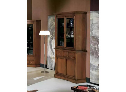 Klassische Vitrine Braun Glas Schrank Luxus Glasschrank Vitrinenschrank