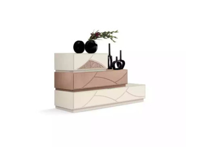 Italienische Möbel Design Kommode Modern Beige Luxus Holz Möbel Neu