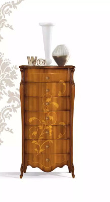 Exklusive braune Hochkommode Schrank Kommode Schränke Kommoden Sideboard