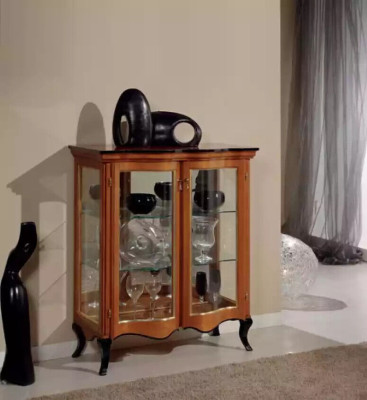 Vitrine Schrank Klassische Möbel Wohnzimmer Schränke Anrichte Italy