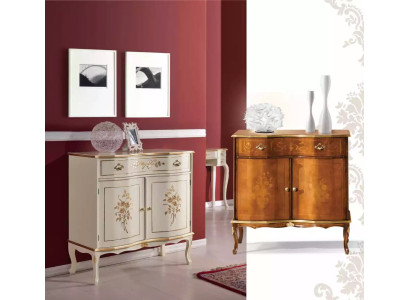 Luxuriöses braunes Sideboard Lampe Schublade Möbel Holzschrank Neu