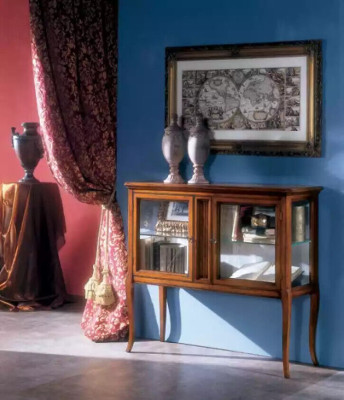 Vitrine Schränke Möbel Klassischer Vitrinen Wohnzimmer Anrichte Holz
