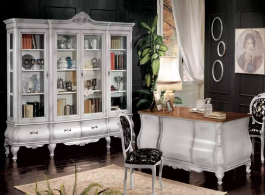 Elegantes Bücherregal im Arbeitszimmer Schrank Bestellung Regal Schränke