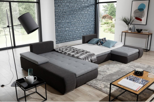 Wohnlandschaft Luxus Sofa Couch Garnitur Ecksofa Textil Couchen Sofas Möbel Neu