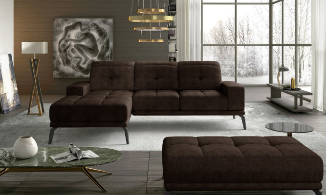 L Form Ecksofa Stoff Sitz Garnitur Designer Wohnlandschaft Textil Couch Sofa Neu