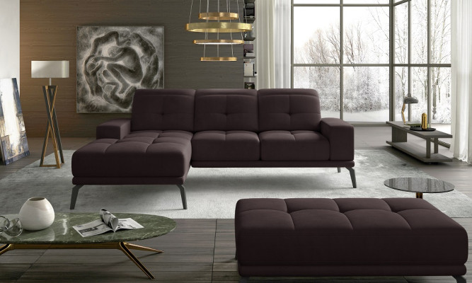 Designer Sofa Couch Ecksofa Textil Polster Garnitur Wohnlandschaft L-Form Blaue