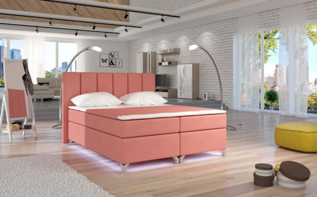 Luxus Designer Polsterbett Bett Betten Designerbett Boxspring Textil 180x200 Neu