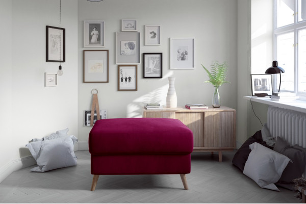 Hocker Pouf Sofa Polster Beistellhocker Fußhocker Ottomane Möbelhocker Pink