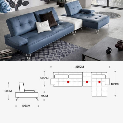 Wohnlandschaft Couch Polster Textil Stoff Leder Sitz Garnitur Eck L-Form Ecksofa