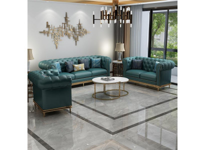 Chesterfield Sofagarnitur Polster sitz Garnituren 2tlg. Set 3+2 Sitzer Neu Couch