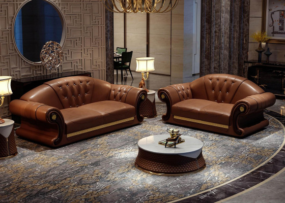 Chesterfield Sofagarnitur Polster Couch sitz Garnituren 2tlg. Set 3+2 Sitzer Neu