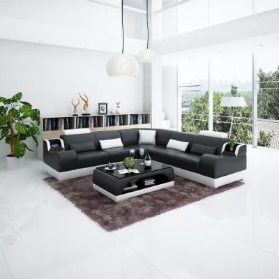 Ecksofa Moderne Eckcouch Design Wohnzimmer Möbel Lederpolster Couch