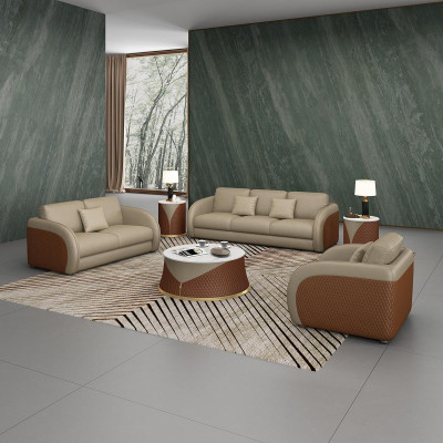 Dreisitzer Couch Polster Design Sofa Moderne 3er Sitz Sofas Zimmer Möbel Beige