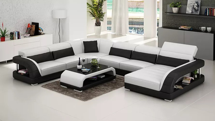 Design Ecksofa Wohnzimmer Möbel Moderne Eckcouch Lederpolster Couch