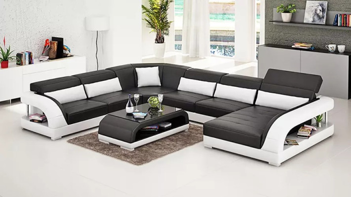 Design Ecksofa Wohnzimmer Möbel Moderne Eckcouch Lederpolster Couch