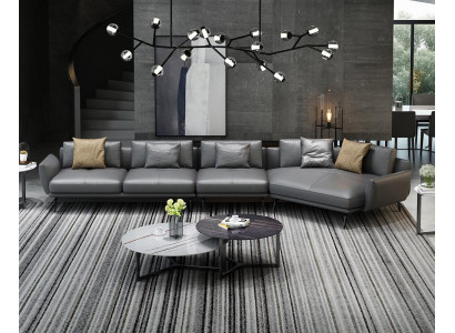Lederpolster Design Ecksofa Couch Sofa L Form Wohnlandschaft Wohnzimmer