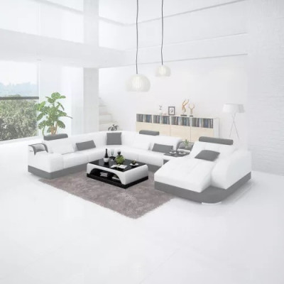 Polsterecke Ledersofa Wohnzimmersofa Eckcouch Eckgarnitur Sofa mit