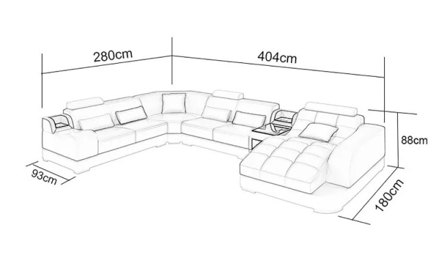 Polsterecke Ledersofa Wohnzimmersofa Eckcouch Eckgarnitur Sofa mit
